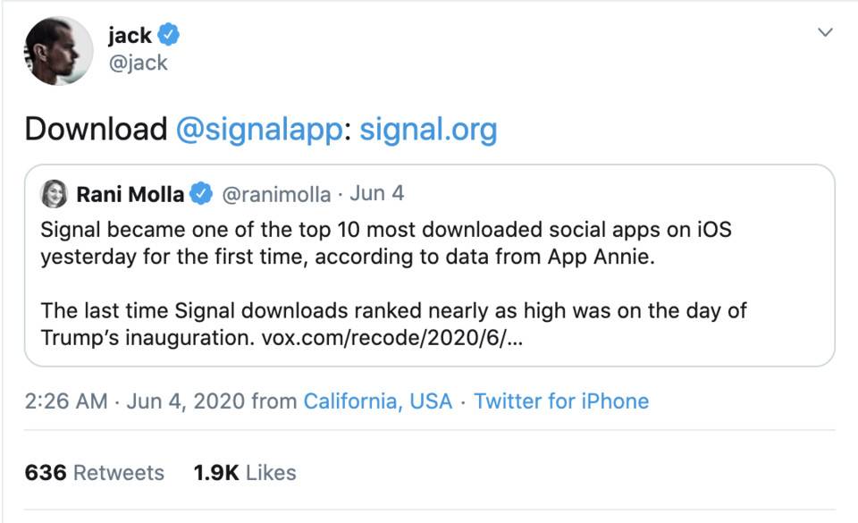 加密通讯应用 Signal 为何受推特创始人、WhatsApp 联合创始人的青睐？
