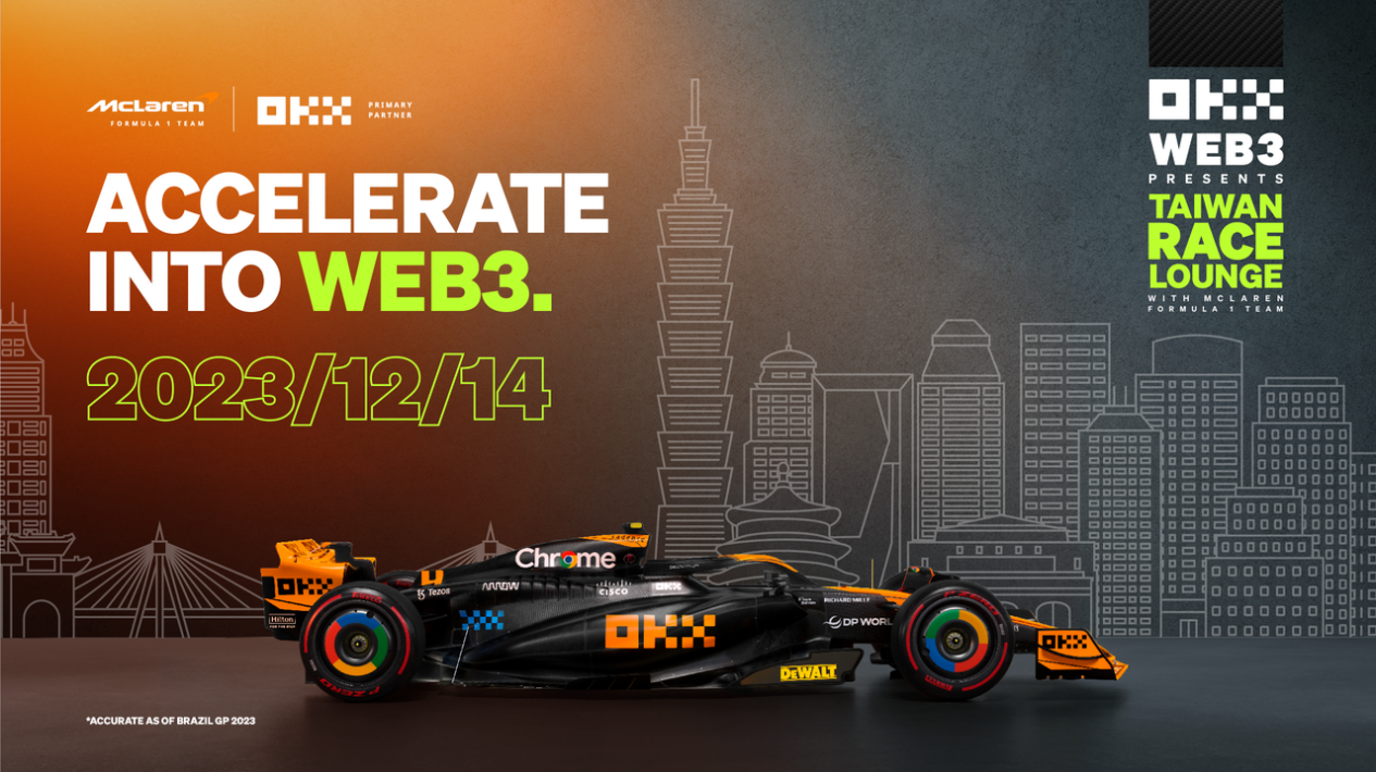 OKX将携手迈凯伦F1车队在台北举办车迷活动