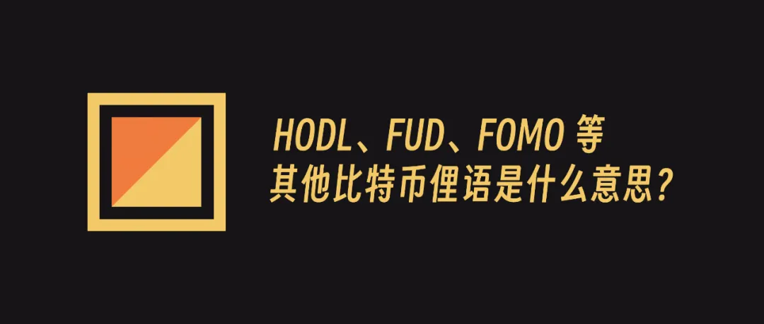 HODL、FUD、FOMO 等其他比特币俚语是什么意思？